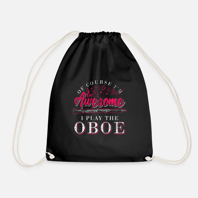 Oboe Geschenkidee - Turnbeutel - Schwarz