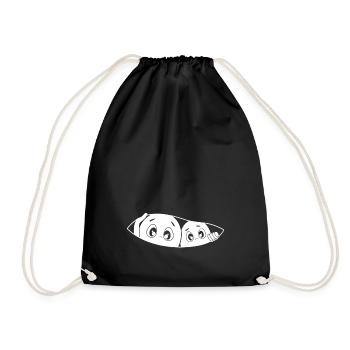 Zwillinge Mutter Schwangerschaft Shirt Geschenk - Turnbeutel - Schwarz - Vorne