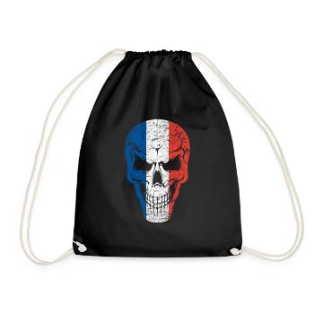 Crâne france - Sac de sport léger - noir - Devant