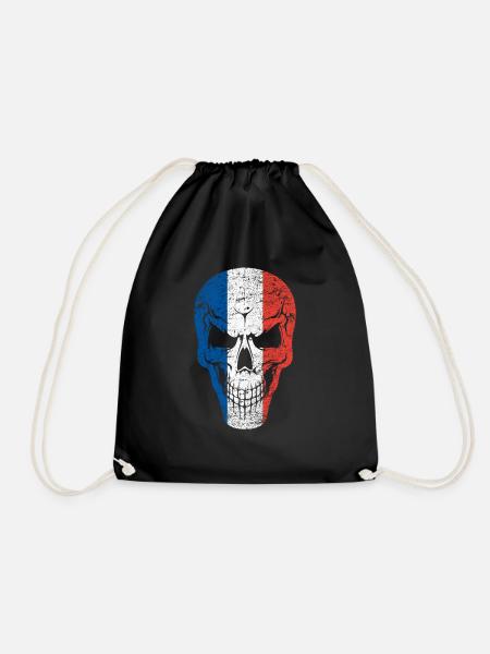 Totenkopf Frankreich - Turnbeutel - Schwarz