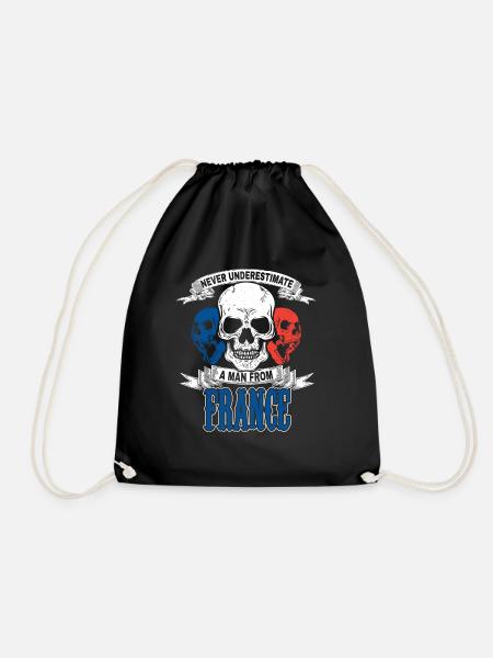 Idée cadeau bannière drapeau France - Sac de sport léger - noir