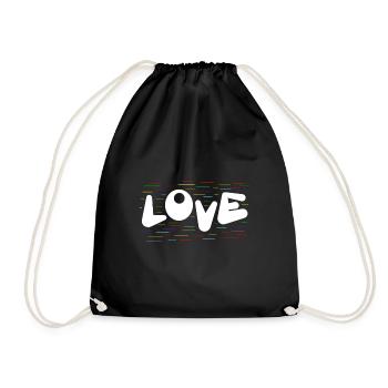 Amour arc-en-ciel cadeau enfants noël - Sac de sport léger - noir - Devant