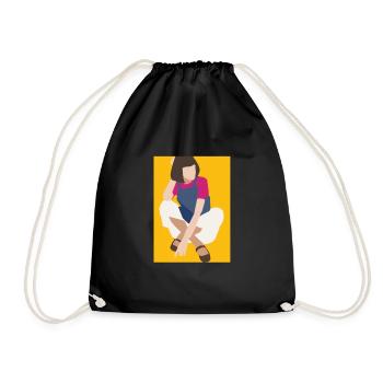 Fille de bande dessinée de haute couture - Sac de sport léger - noir - Devant