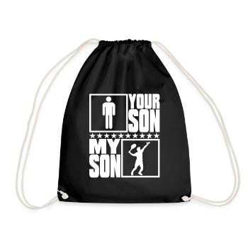 Tennis maman et papa mon fils contre votre fils - Sac de sport léger - noir - Devant
