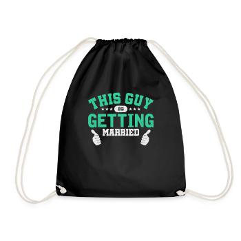 Bachelor - Drawstring Bag - black - Front