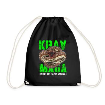 Krav Maga - Drawstring Bag - black - Front