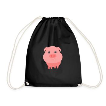 Adorable cochon mignon bébé cochon pour les amoureux des cochons - Sac de sport léger - noir - Devant
