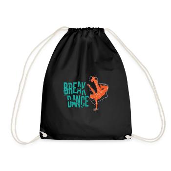 Breakdance - Drawstring Bag - black - Front
