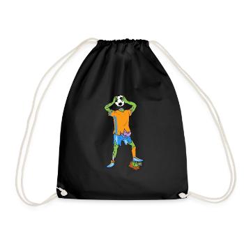 Zombie Football Ball Game Monstre Halloween Tot - Sac de sport léger - noir - Devant