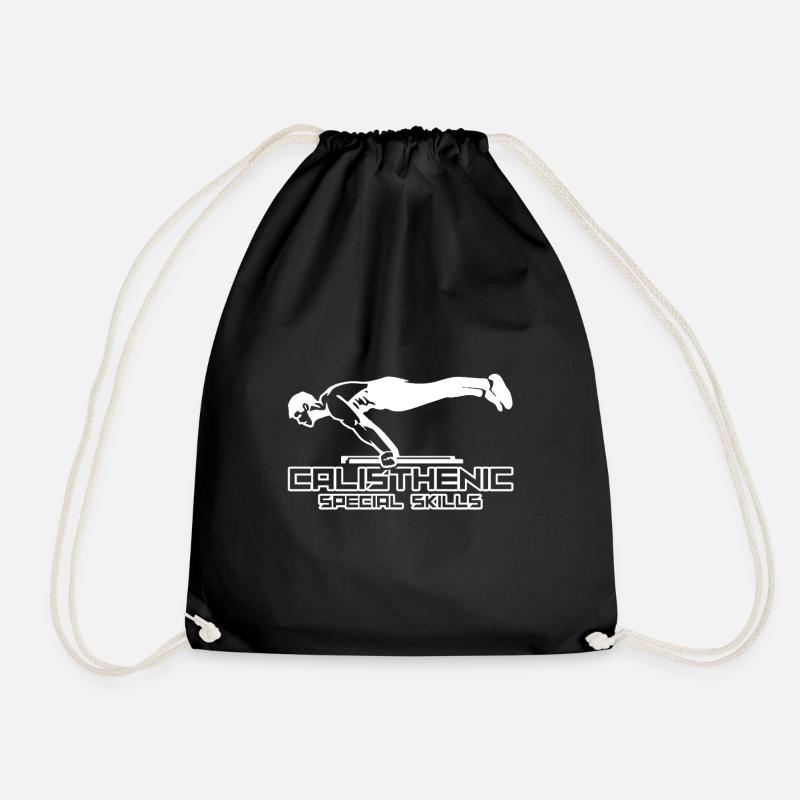 Calisthenics Workouts - Drawstring Bag - black