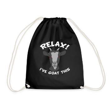 Cadeau de chèvre - Sac de sport léger - noir - Devant