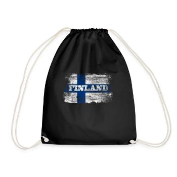 Finnland - Turnbeutel - Schwarz - Vorne