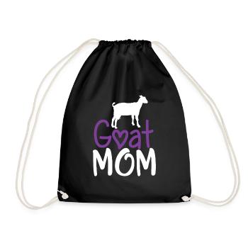 Ziege Mama, Ziege Liebhaber, Ziege Geschenk, Aufzucht Ziegen - Turnbeutel - Schwarz - Vorne
