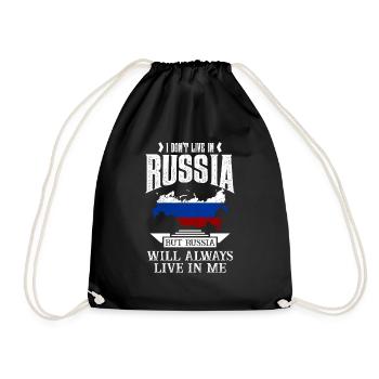 Russland Russe Russia Russisch Putin Kasachstan - Turnbeutel - Schwarz - Vorne