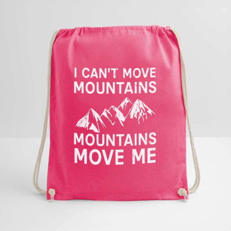 Mountains movement saying climbing panorama summit Drawstring Bag