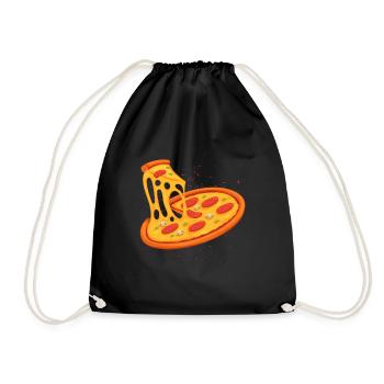 Pizza - Turnbeutel - Schwarz - Vorne