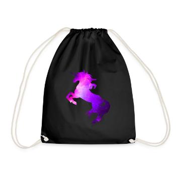 Unicorn Fantasy Unicorn Horse Mythical Creatures - Drawstring Bag - black - Front