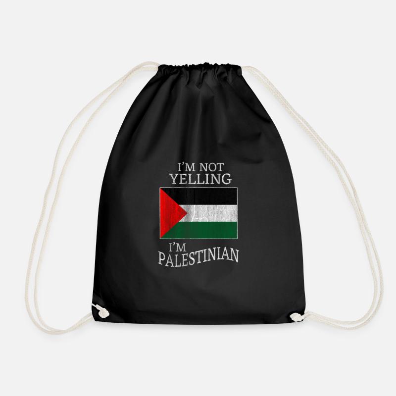 Palestine Palestinians - Drawstring Bag - black