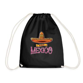 Mexico sombrero - Drawstring Bag - black - Front
