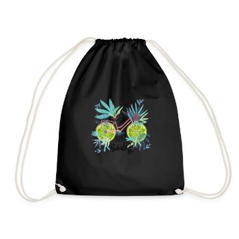 Just Keep Pedaling Bike - Limited Edition - Drawstring Bag - black - Front