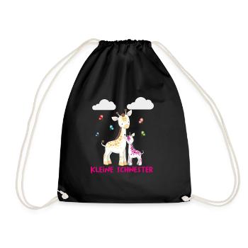 Little Sister Baby Offspring Cute Gift Idea - Drawstring Bag - black - Front