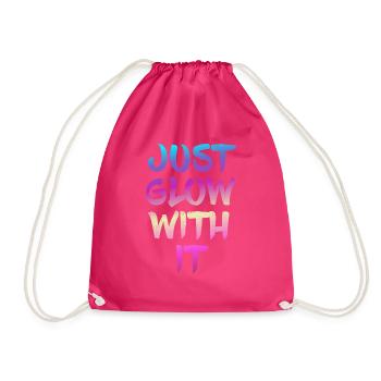 Just Glow With It Tee-shirt Party Tee pour les néons - Sac de sport léger - fuchsia - Devant
