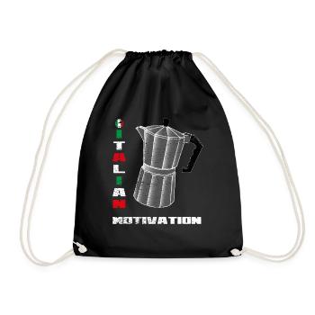 Italian motivation - Turnbeutel - Schwarz - Vorne