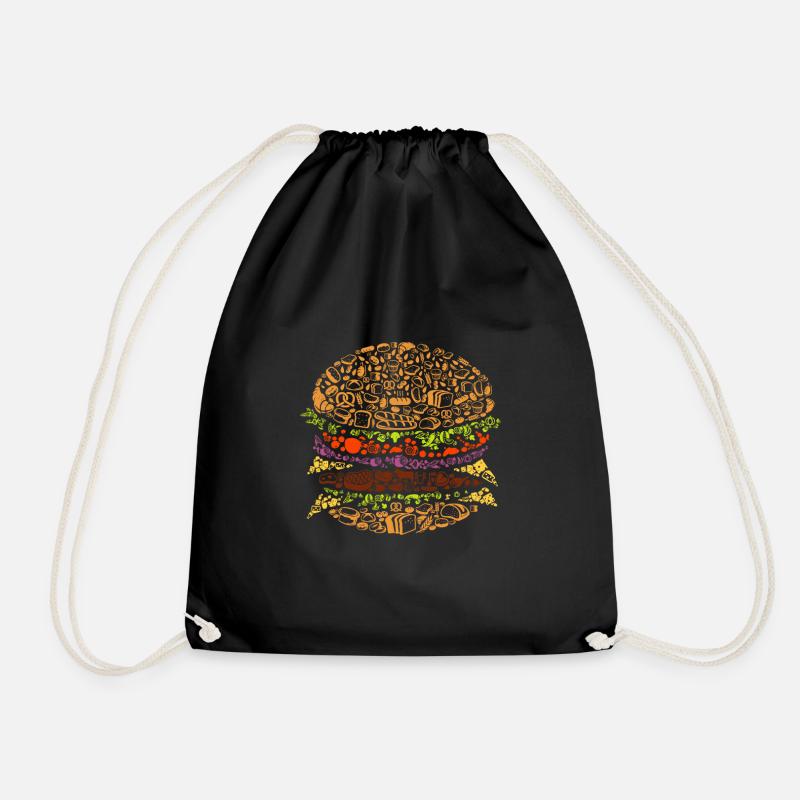 Burger - Turnbeutel - Schwarz