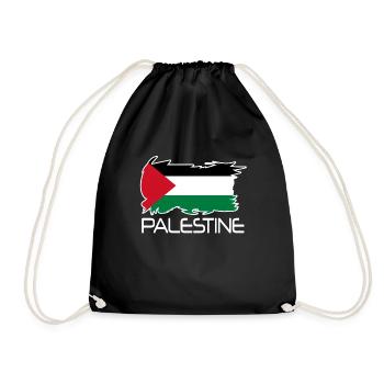 Palestine Flag Independence - Drawstring Bag - black - Front