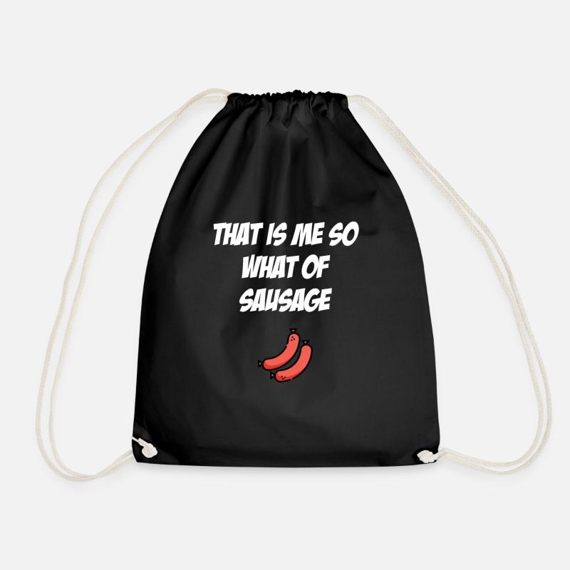 Das ist mir Wurst lustiges Denglisch Motiv Schwarz - Turnbeutel - Schwarz