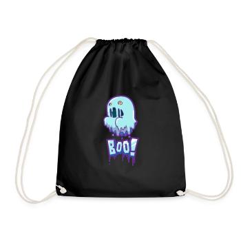 Halloween Boo Gespenst Geschenk - Turnbeutel - Schwarz - Vorne