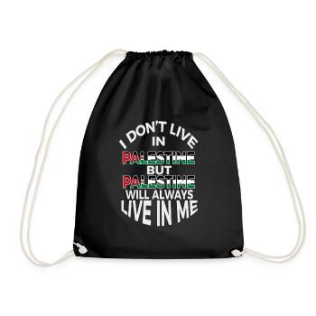 Palestine life - Drawstring Bag - black - Front
