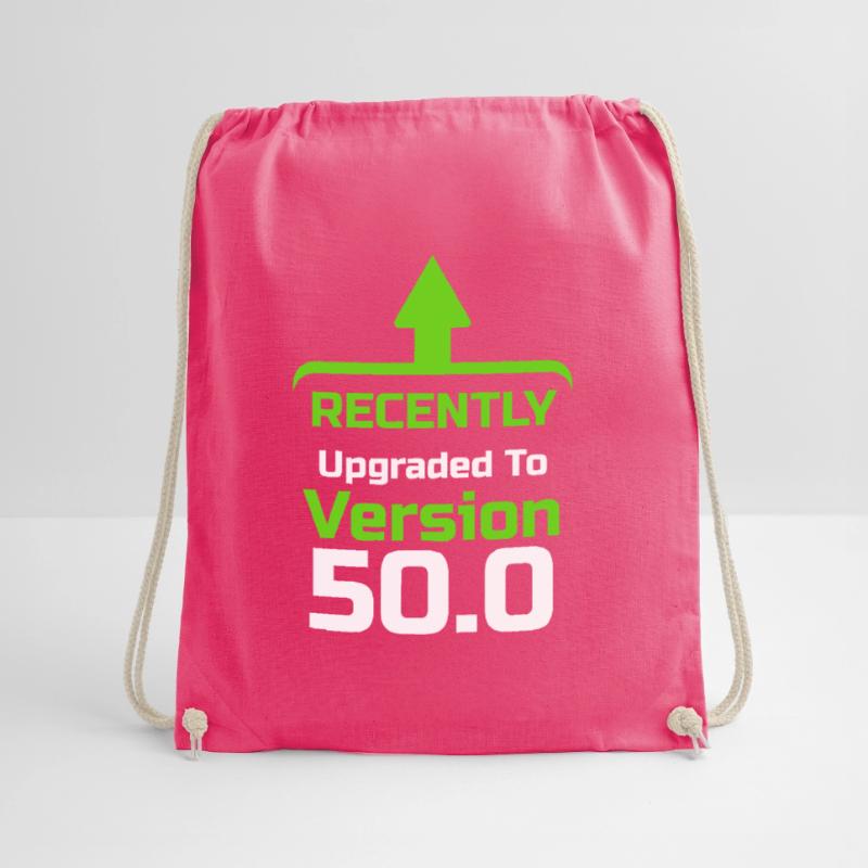 Recently upgrade to Version 50.0, Computer Programmer, Computer Nerd, Computer Geek Drawstring Bag