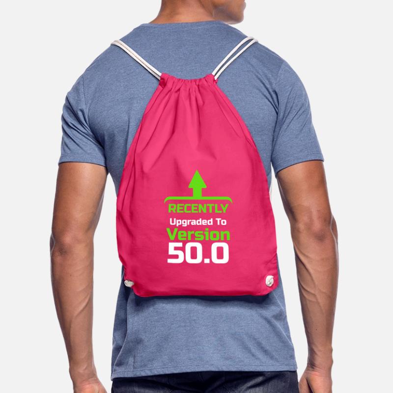 Recently upgrade to Version 50.0, Computer Programmer, Computer Nerd, Computer Geek Drawstring Bag