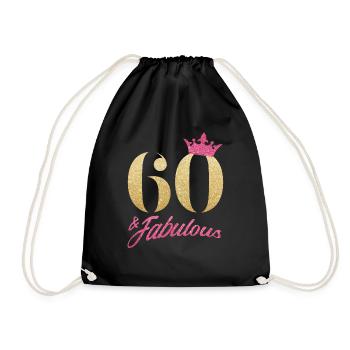 60 fabuleux anniversaire 1960 T-shirt cadeau - Sac de sport léger - noir - Devant