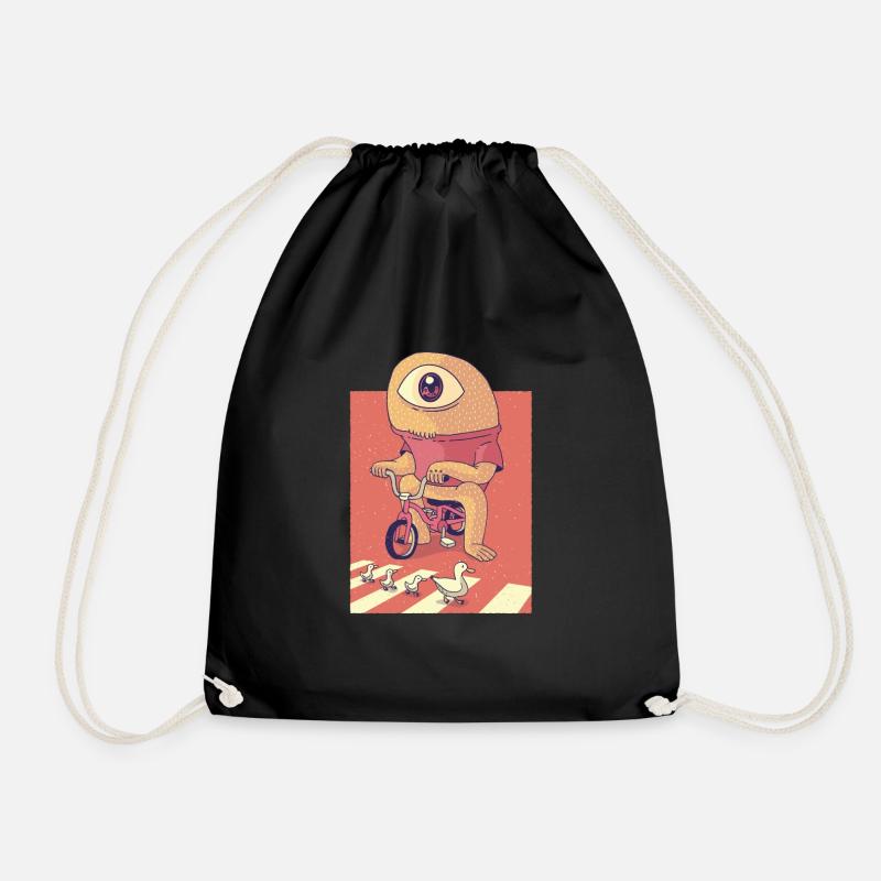 Cyclops Alien Tshirt Geschenkidee - Turnbeutel - Schwarz