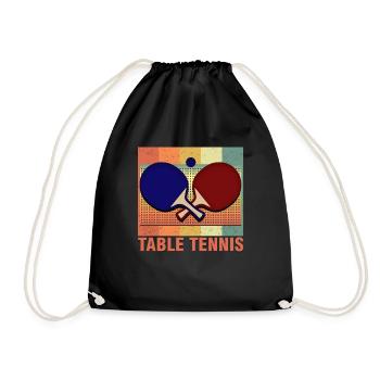 tennis de table - Sac de sport léger - noir - Devant