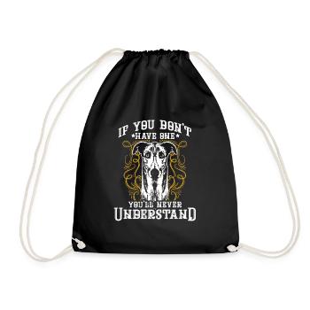 greyhound - Drawstring Bag - black - Front