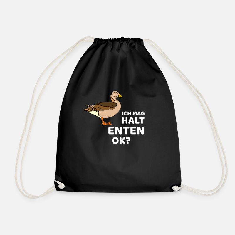 Ich mag halt Enten - Turnbeutel - Schwarz