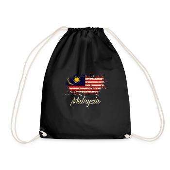 Malaysia - Drawstring Bag - black - Front