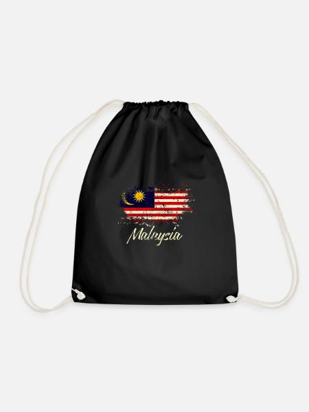 Malaysia - Turnbeutel - Schwarz