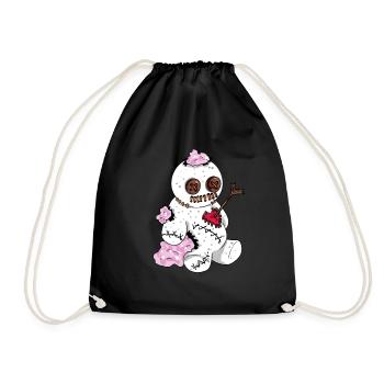 Voodoo Puppe Liebe Liebeskummer Freundin Teddy - Turnbeutel - Schwarz - Vorne