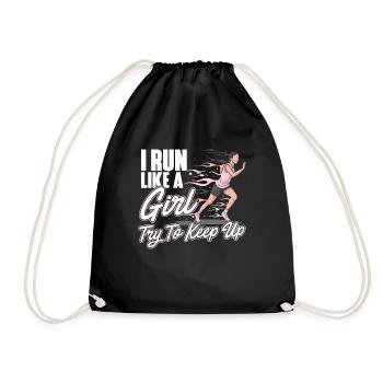Femme fille Power Sport Run comme un cadeau fille - Sac de sport léger - noir - Devant