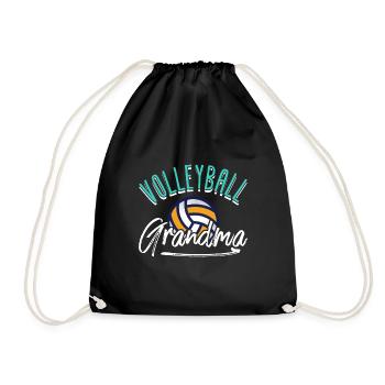 Volleyball Grandma - Turnbeutel - Schwarz - Vorne