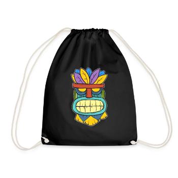 Masque Tikki Tiki Hawaii Hawaii Cadeau - Sac de sport léger - noir - Devant