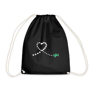 I love fly - Drawstring Bag - black - Front
