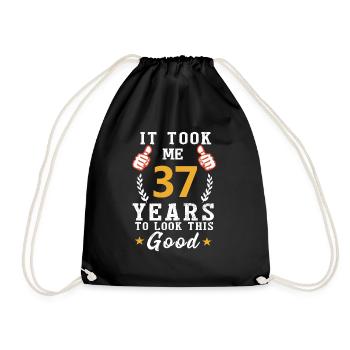 Il m'a fallu 37 ans pour être aussi beau - Sac de sport léger - noir - Devant
