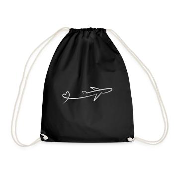 I love fly - Drawstring Bag - black - Front