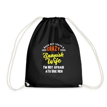 Back Off J'ai une femme espagnole folle et je ne le suis pas - Sac de sport léger - noir - Devant