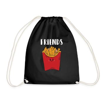 Cadeau de frites Best Friends Friends - Sac de sport léger - noir - Devant